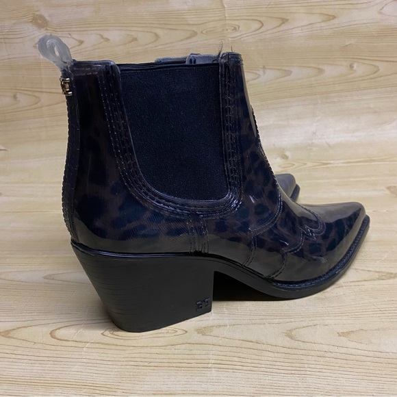 Sam Edelman Animal Print Ankle Boots Booties Pointed Toe Block Heel Sz 6 - Picture 11 of 15